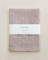 wine colored striped linen tea towel