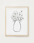 floral line drawings art print our heiday
