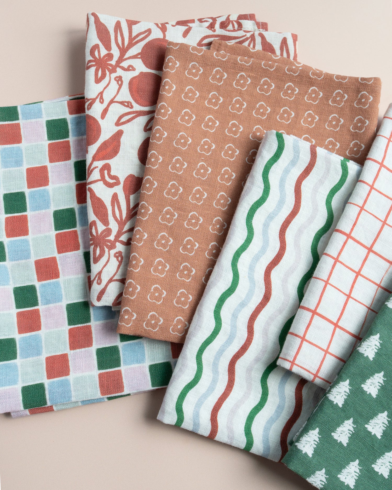 Elise Sienna Linen Tea Towel