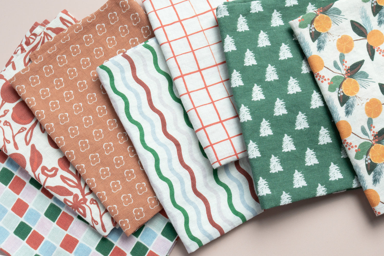 Elise Sienna Linen Tea Towel