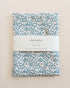 teal floral linen tea towel by our heiday