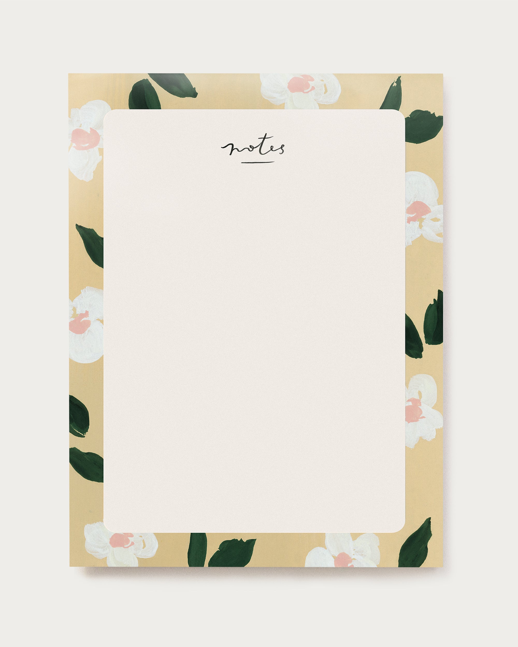 ochre florals everyday blank notepad our heiday