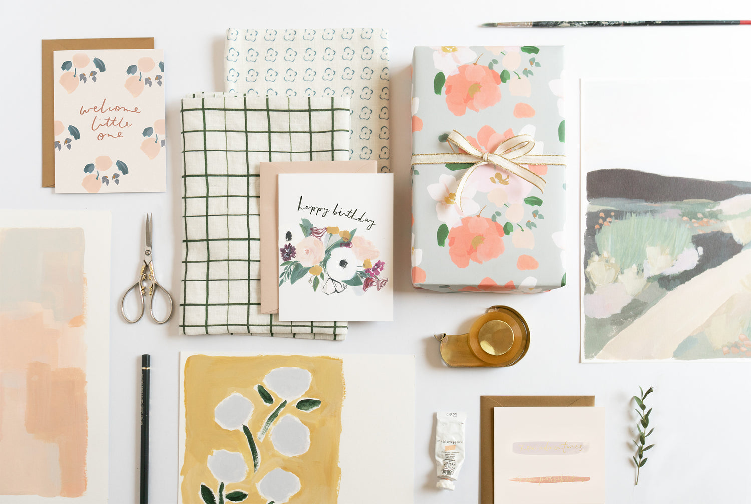 Coral Blooms Gift Wrap