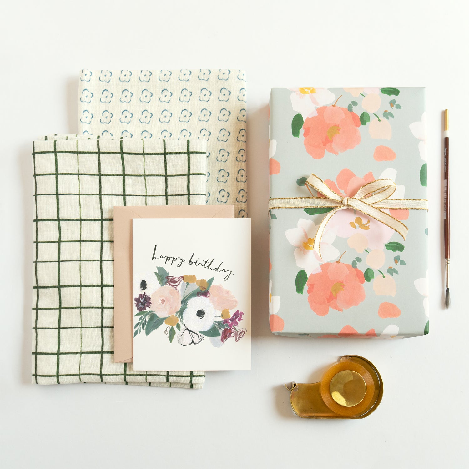 Coral Blooms Gift Wrap