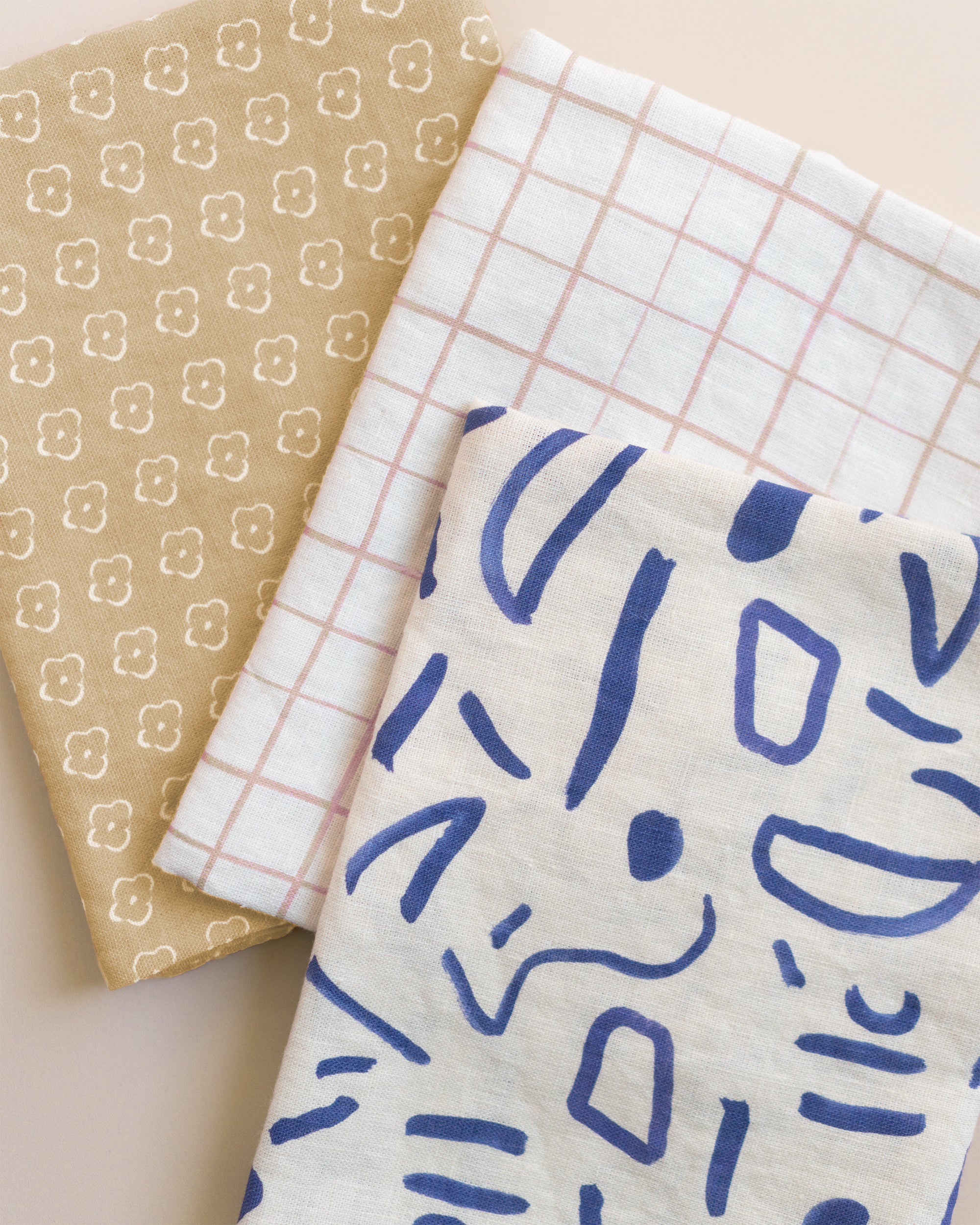 Loose Grid Linen Tea Towel