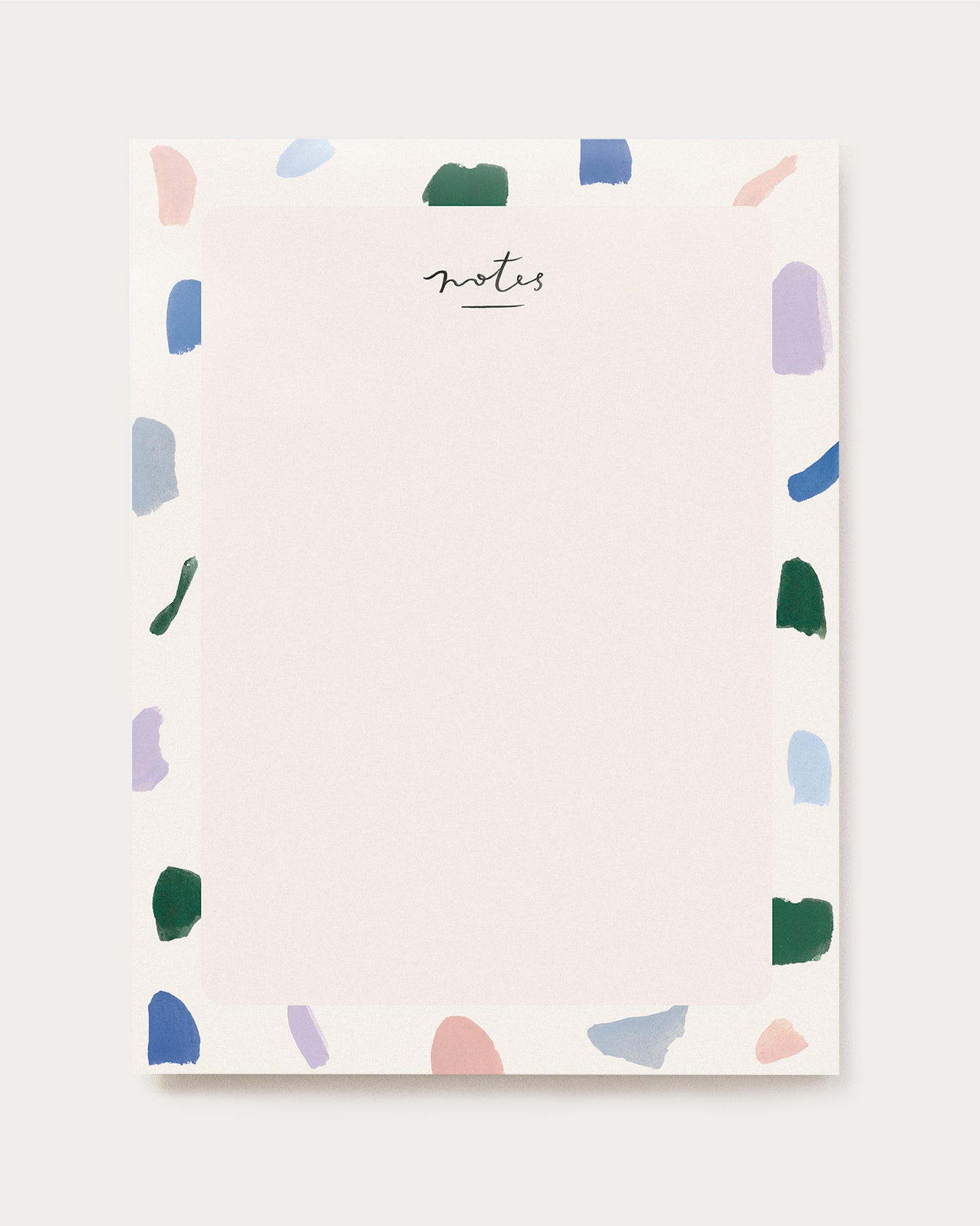 everyday blank notepad with paint strokes our heiday