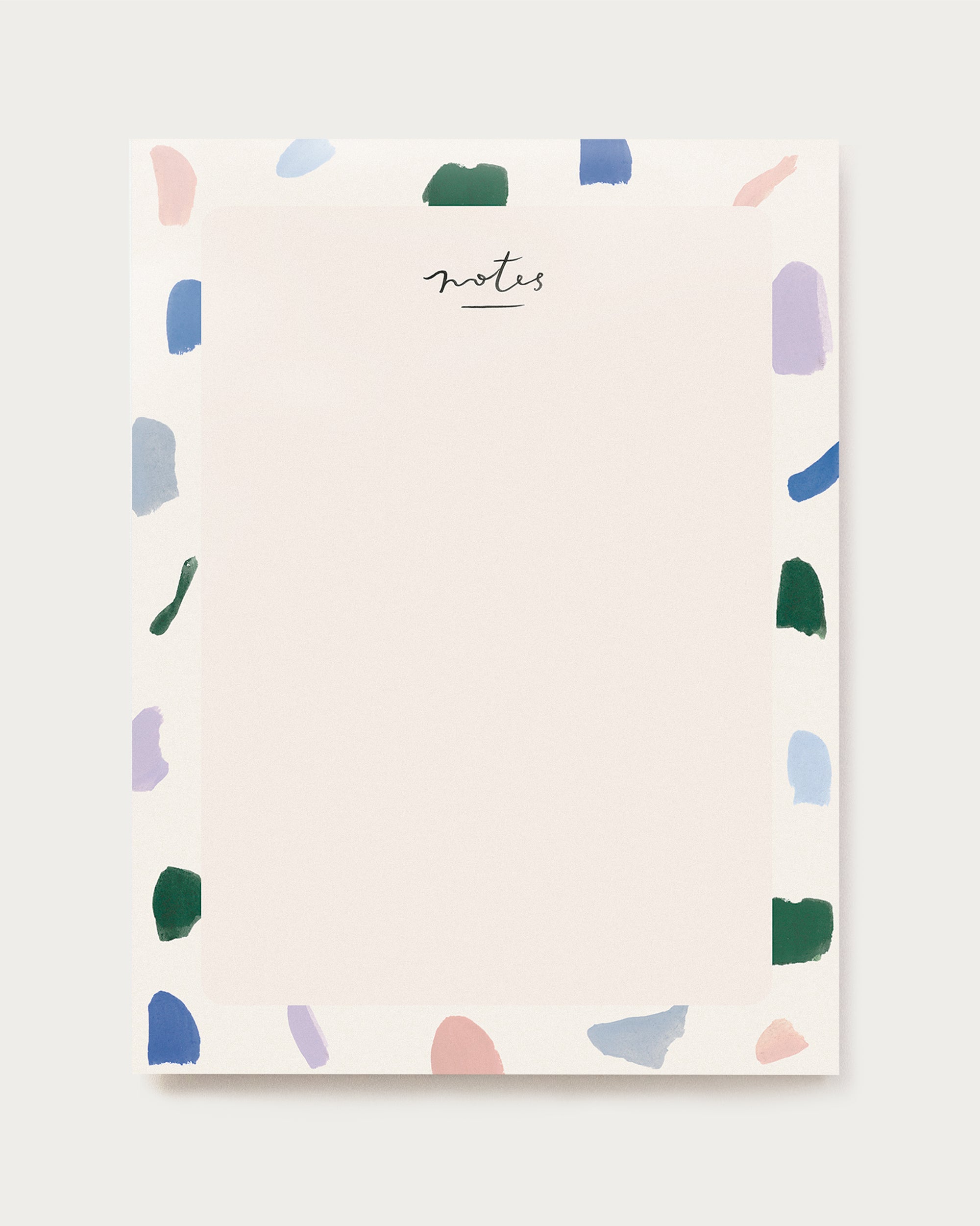 everyday blank notepad with paint strokes our heiday