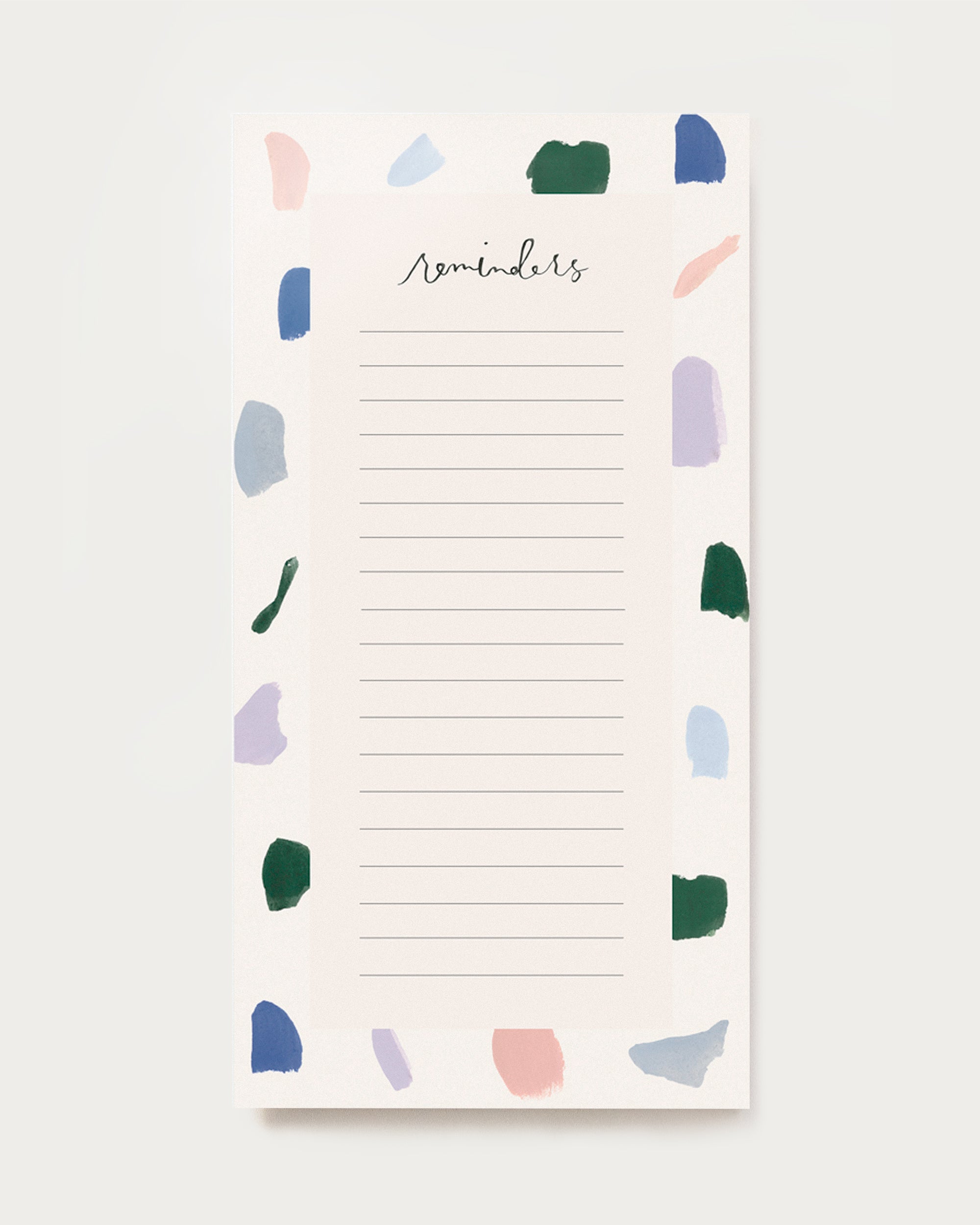 painted strokes reminders lined list pad our heiday