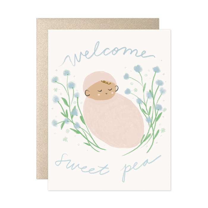 Collaborative - Welcome Sweet Pea Card