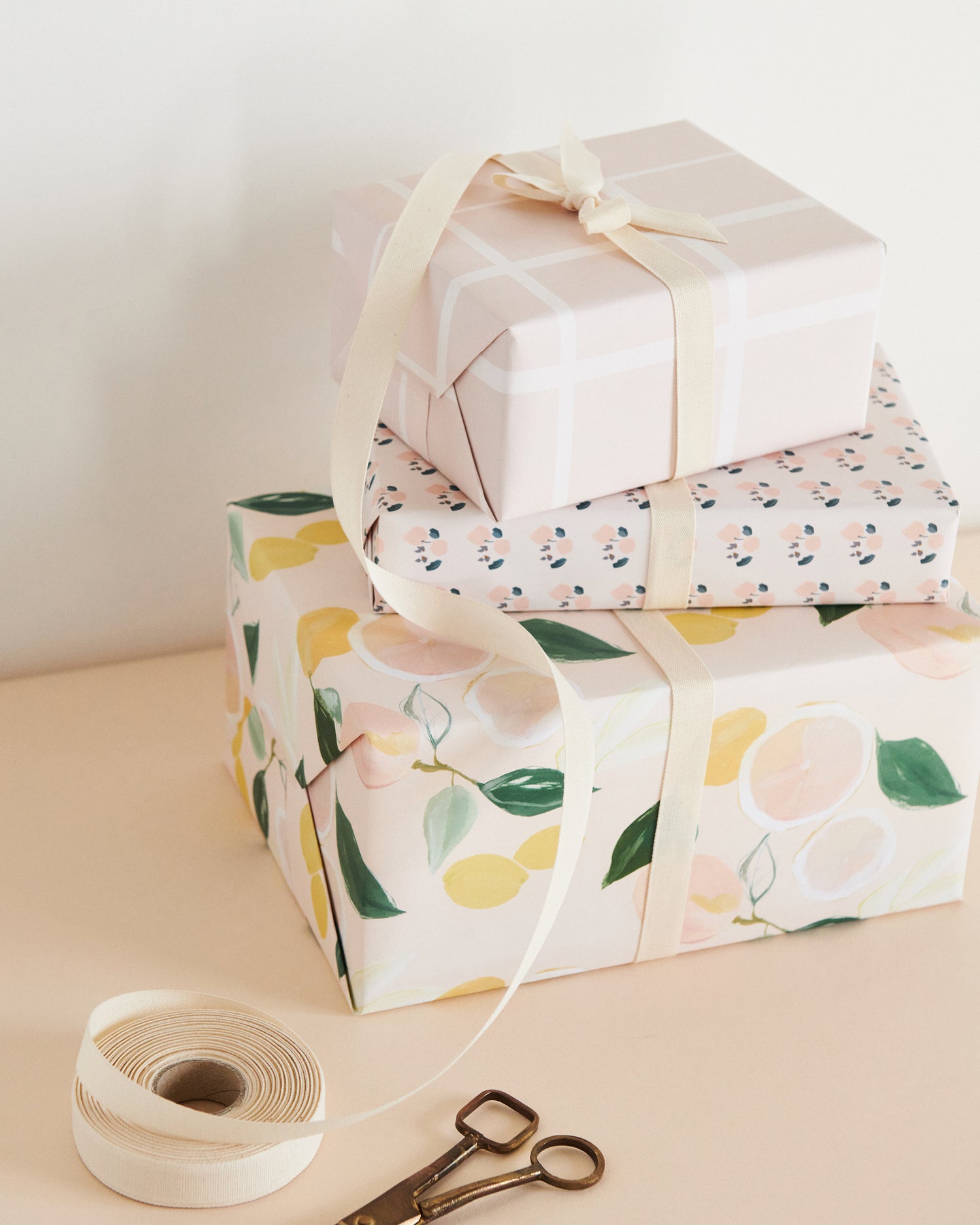 Emerald Grid Gift Wrap