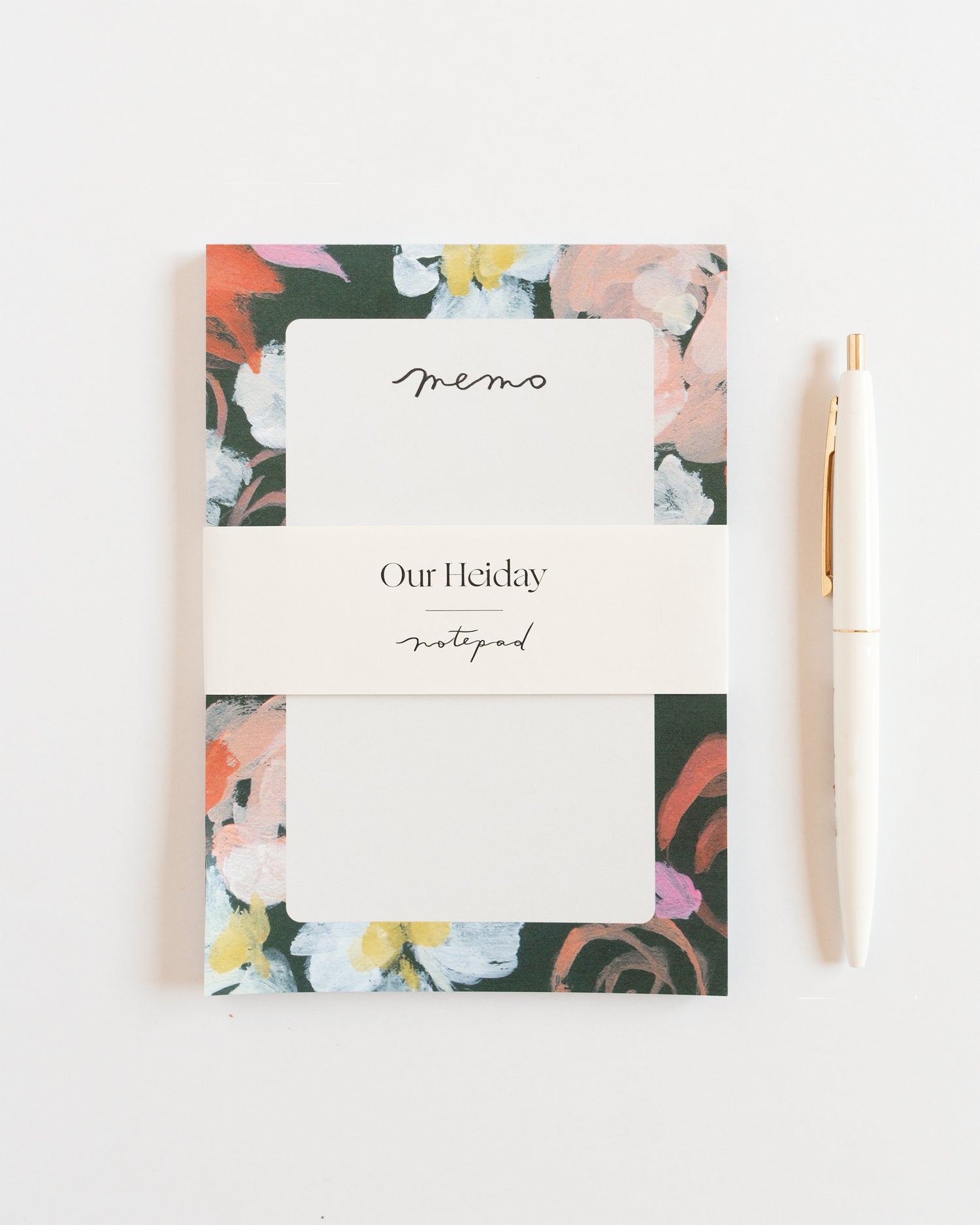 Coral Florals Memo Notepad