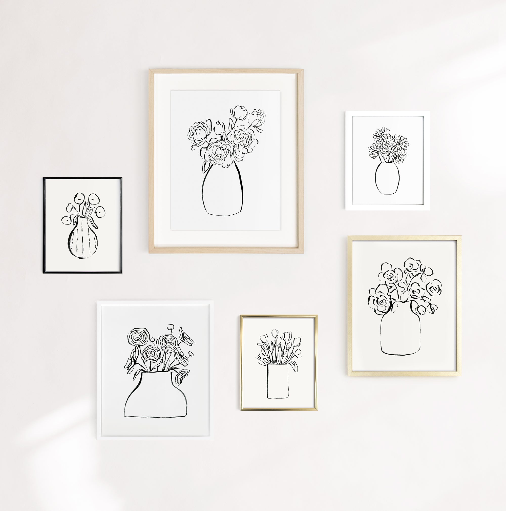 Floral Line Drawings