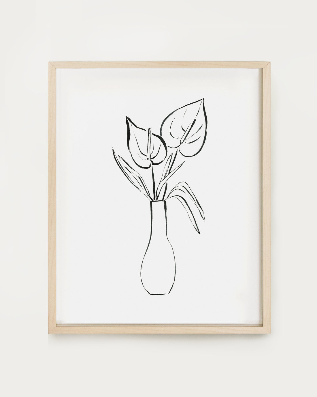 floral line drawings art print our heiday