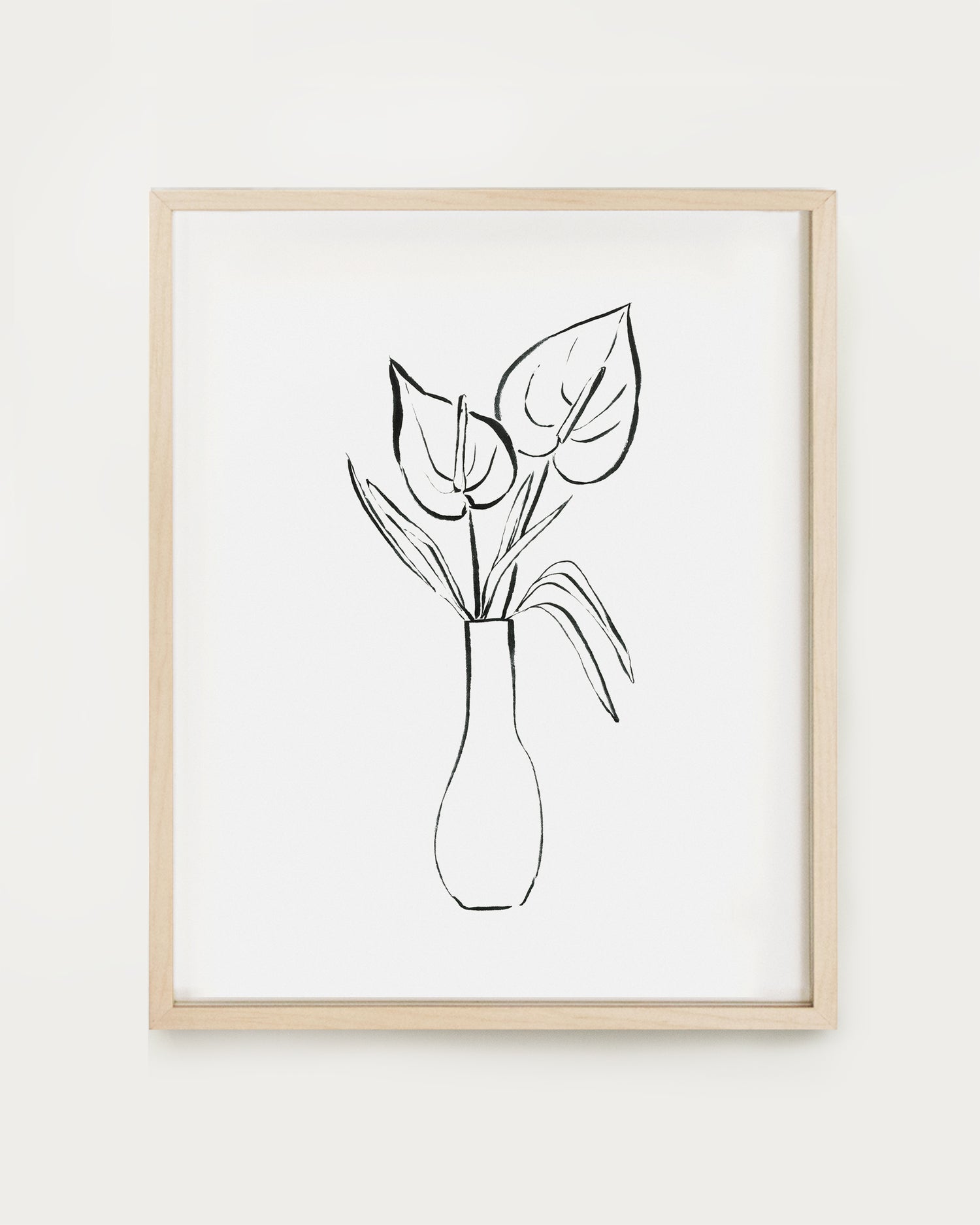 floral line drawings art print our heiday