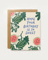 Greeting card with watermelon illustrations and text &