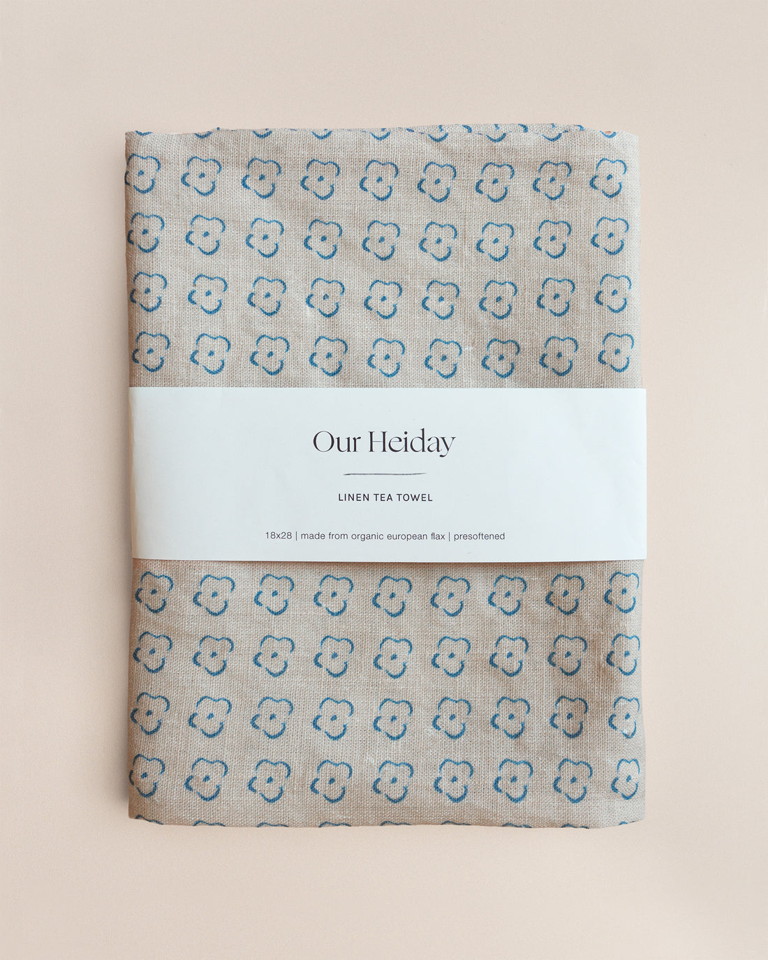 Elise Cornflower Linen Tea Towel