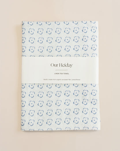 linen tea towel patterned our heiday