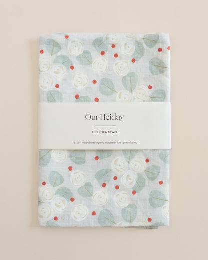 holiday linen tea towels our heiday eucalyptus