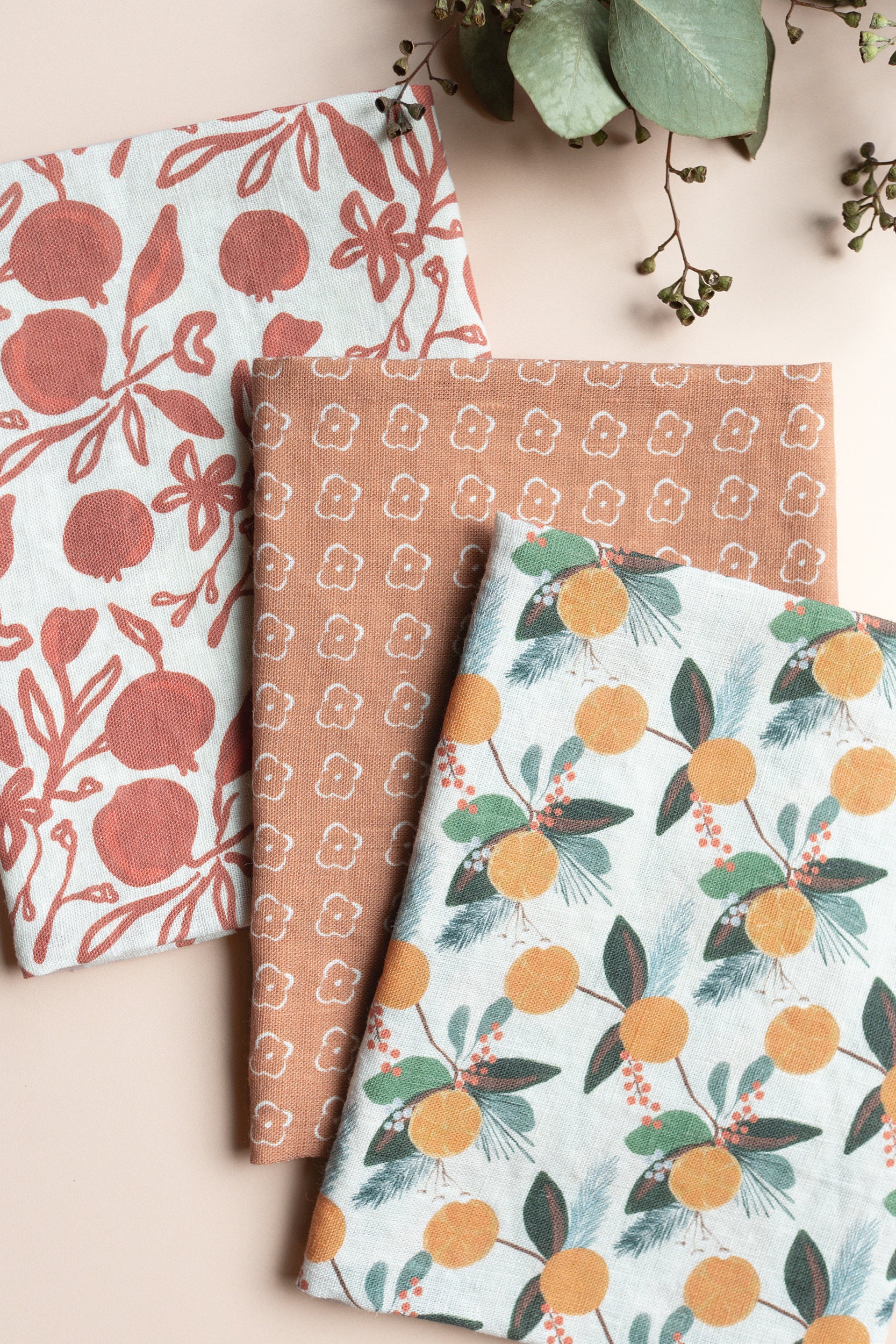 Elise Sienna Linen Tea Towel