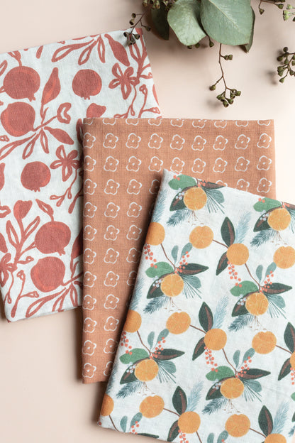 Elise Sienna Linen Tea Towel