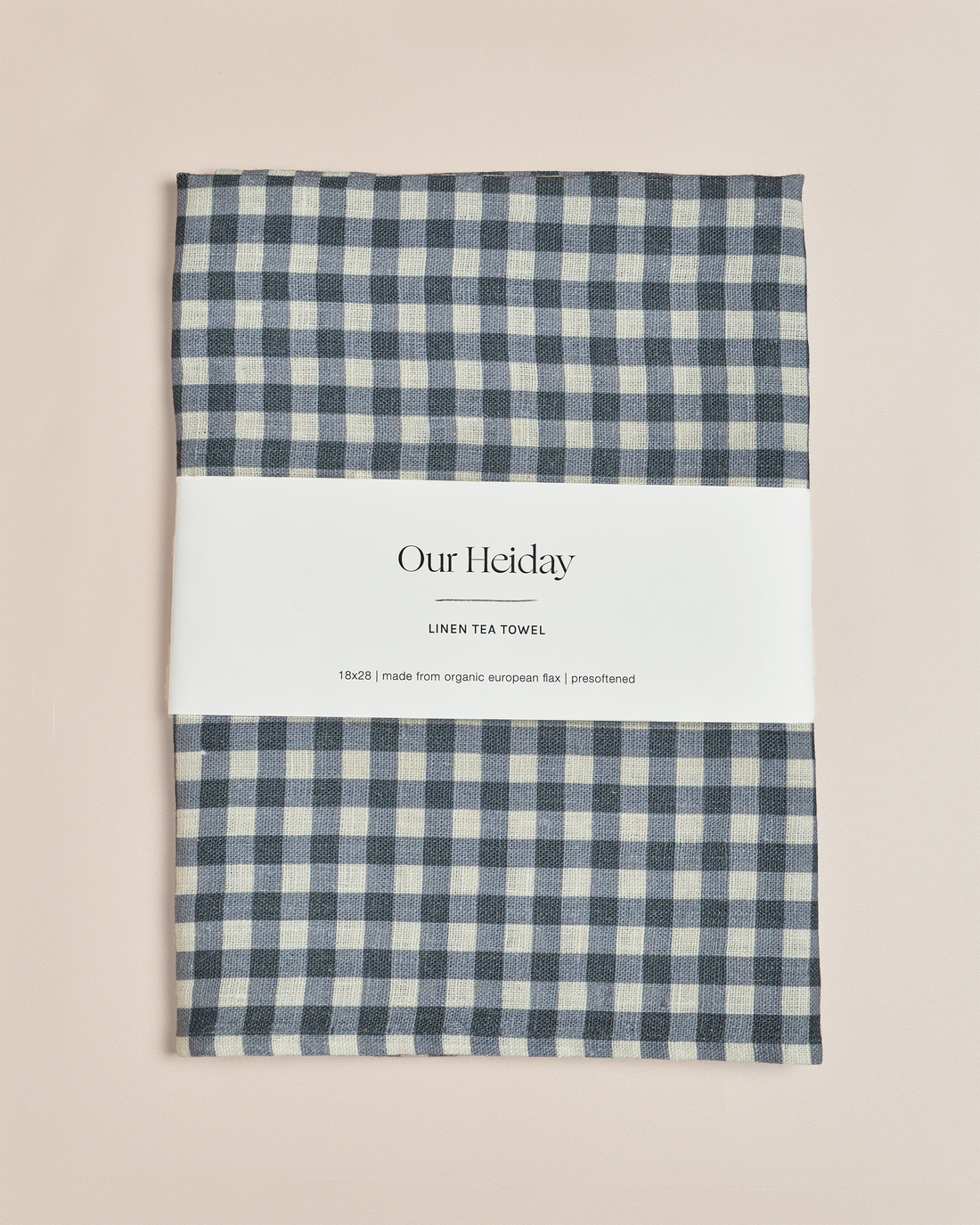 Gingham Navy - Linen Tea Towel