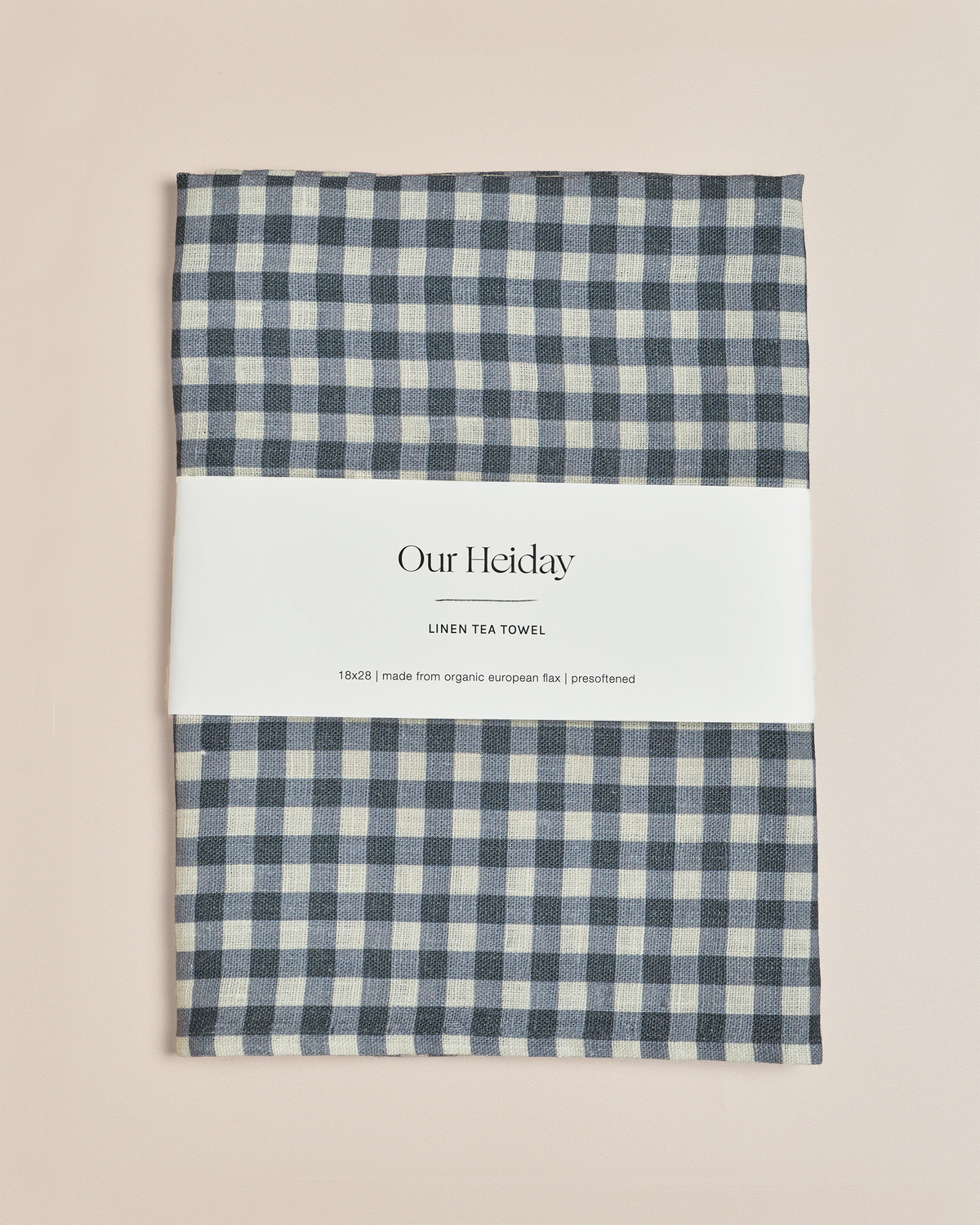 Gingham Navy - Linen Tea Towel