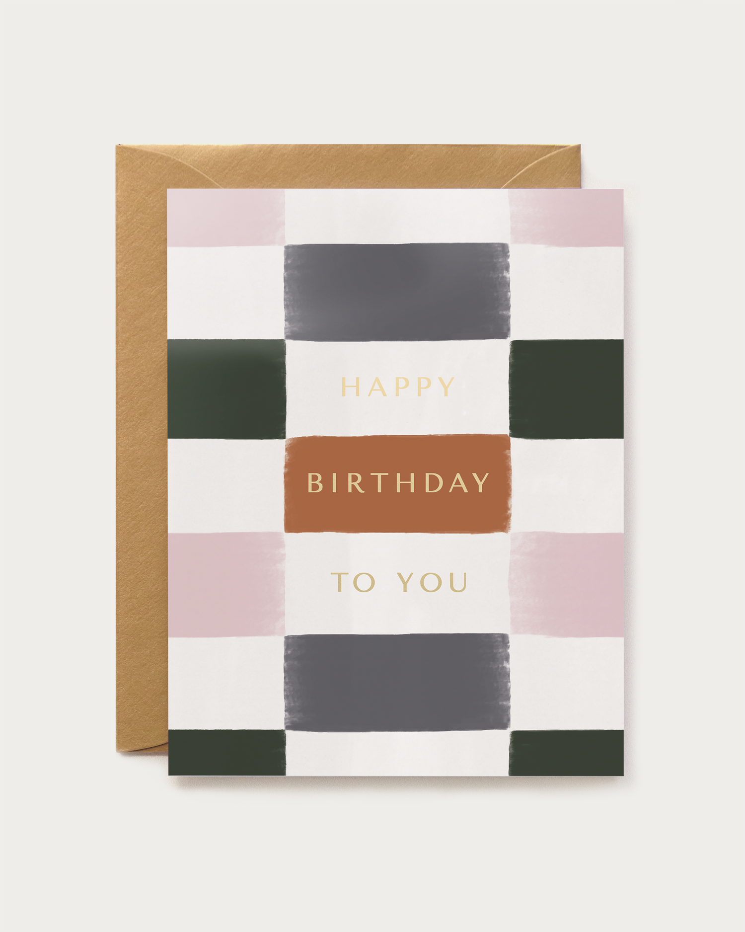 Happy Birthday To You Checkered Card