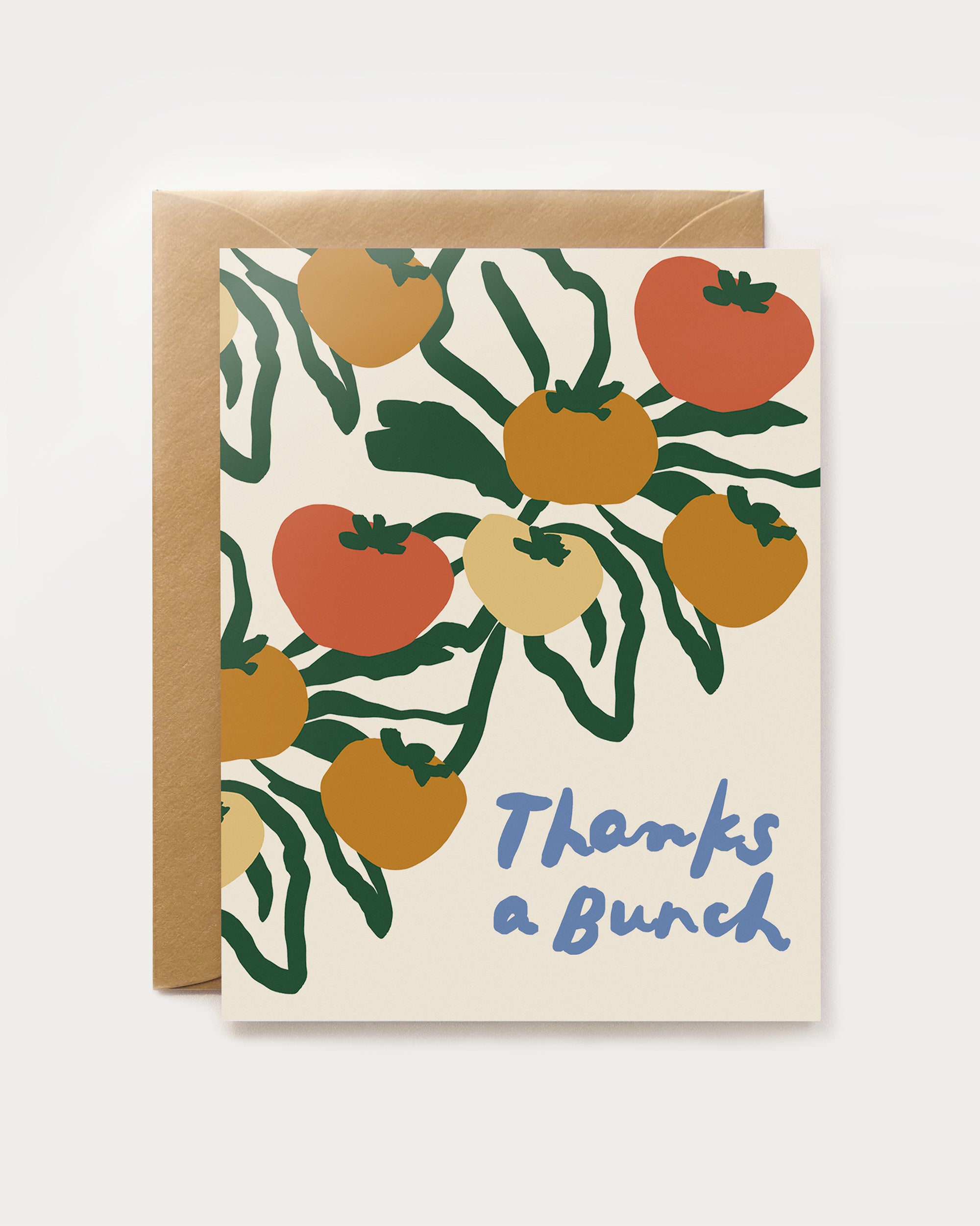 Greeting card with tomato design and &