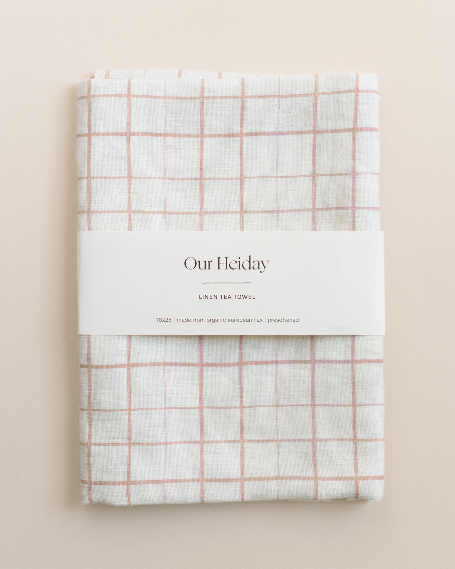 Loose Grid Linen Tea Towel