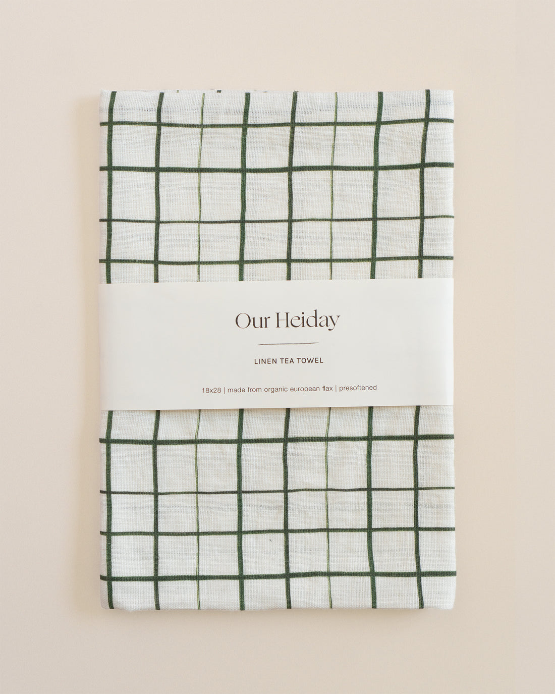 Loose Grid Linen Tea Towel