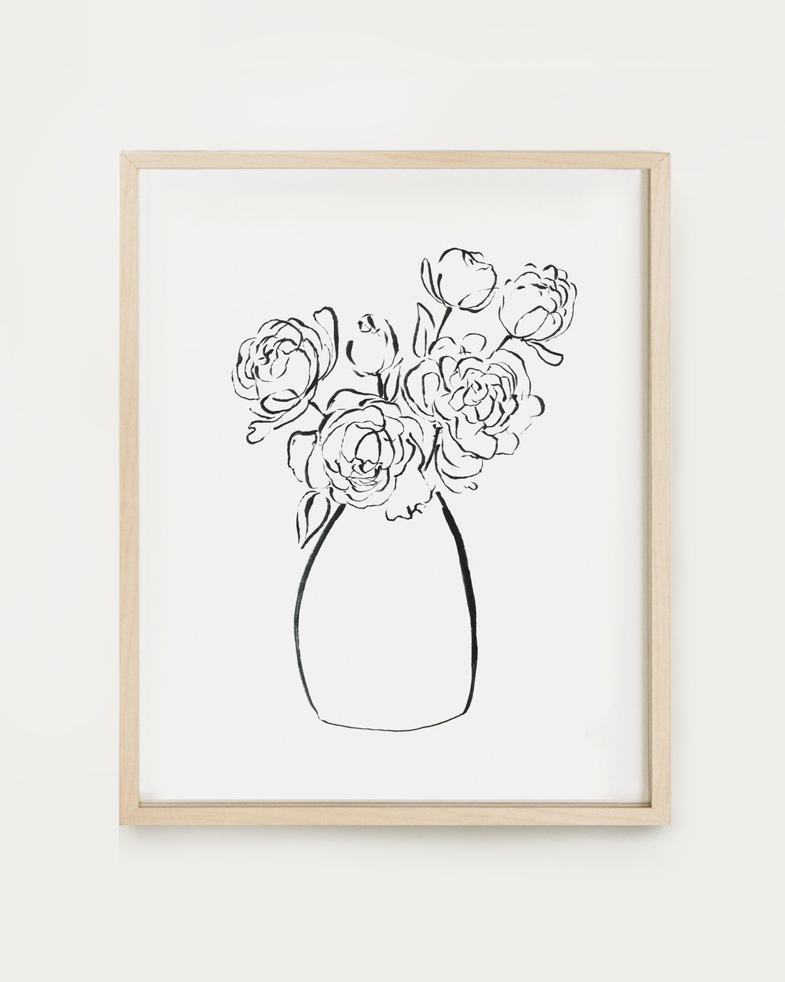 floral line drawings art print our heiday