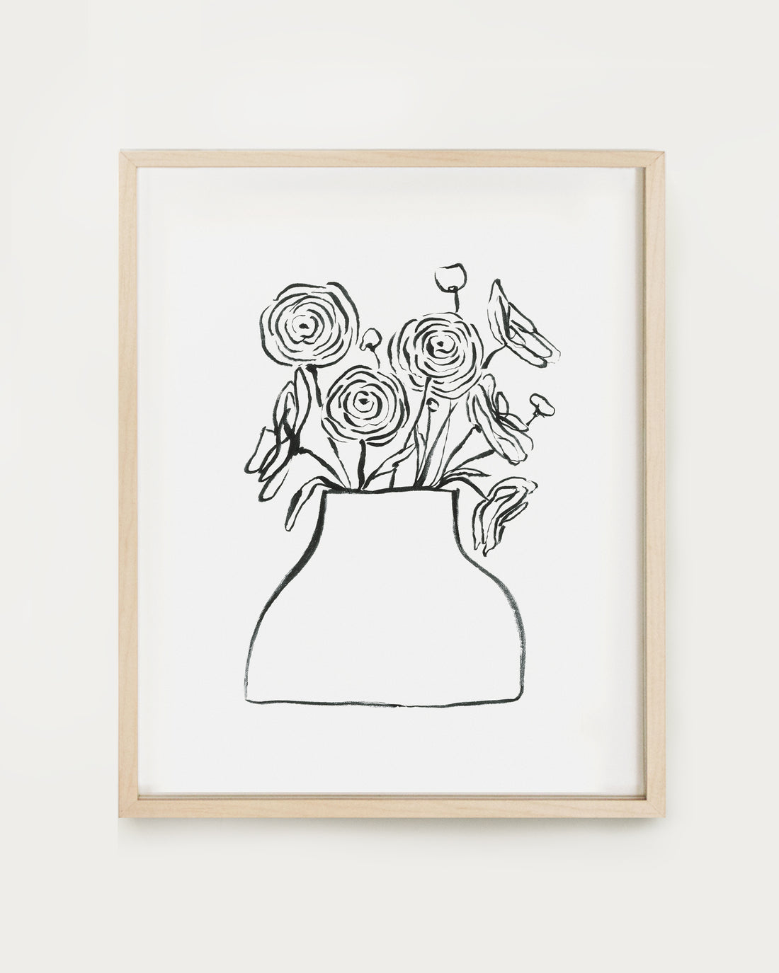 floral line drawings art print our heiday