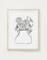 floral line drawings art print our heiday