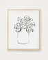 floral line drawings art print our heiday