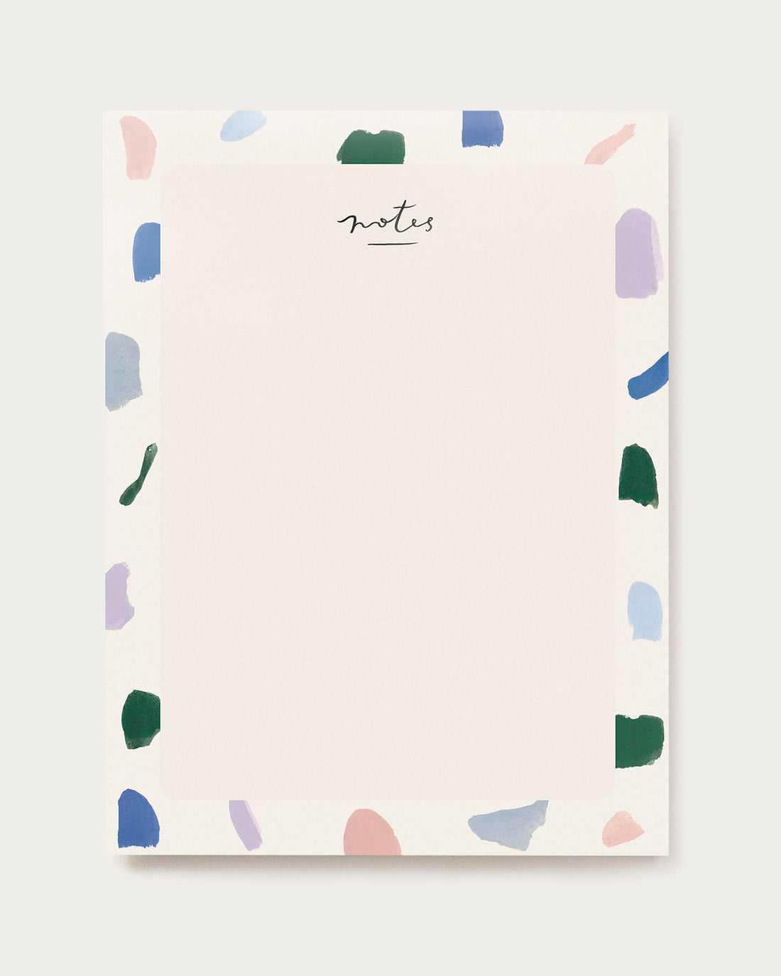 everyday blank notepad with paint strokes our heiday