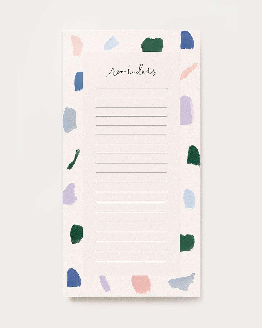 painted strokes reminders lined list pad our heiday