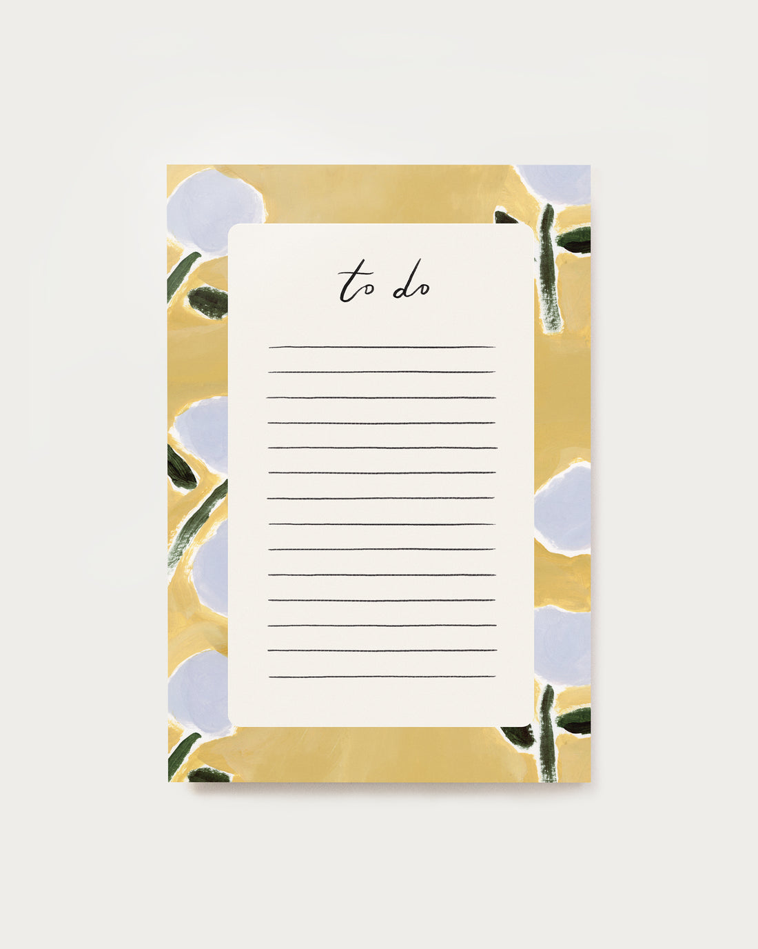 thistle floral boarder to do list pad 