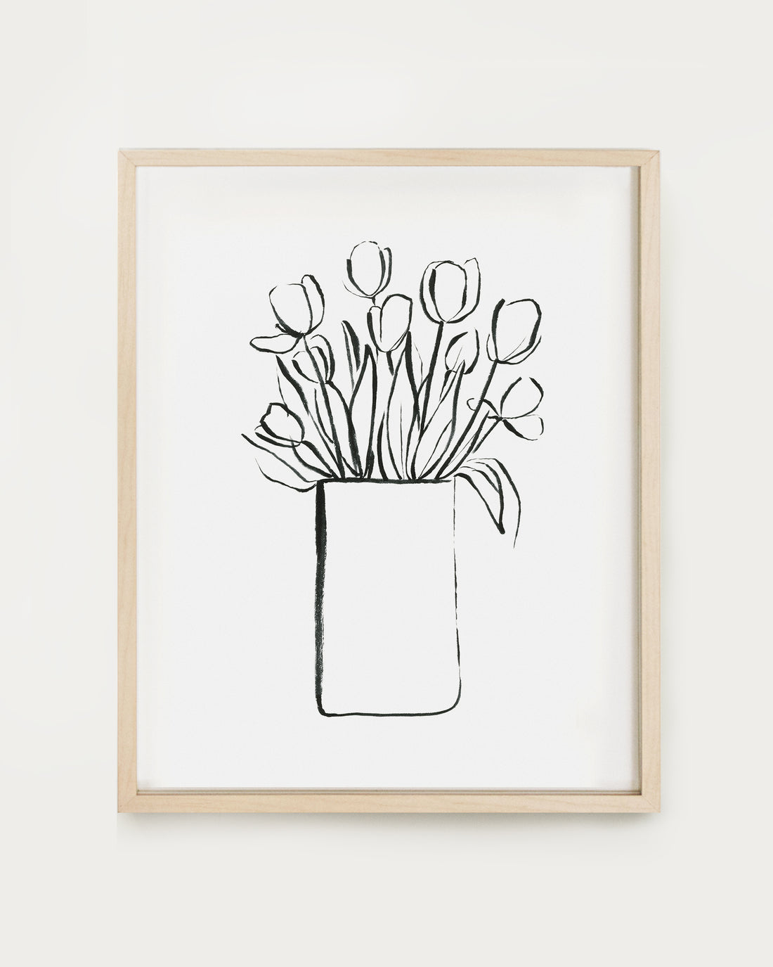 floral line drawings art print our heiday