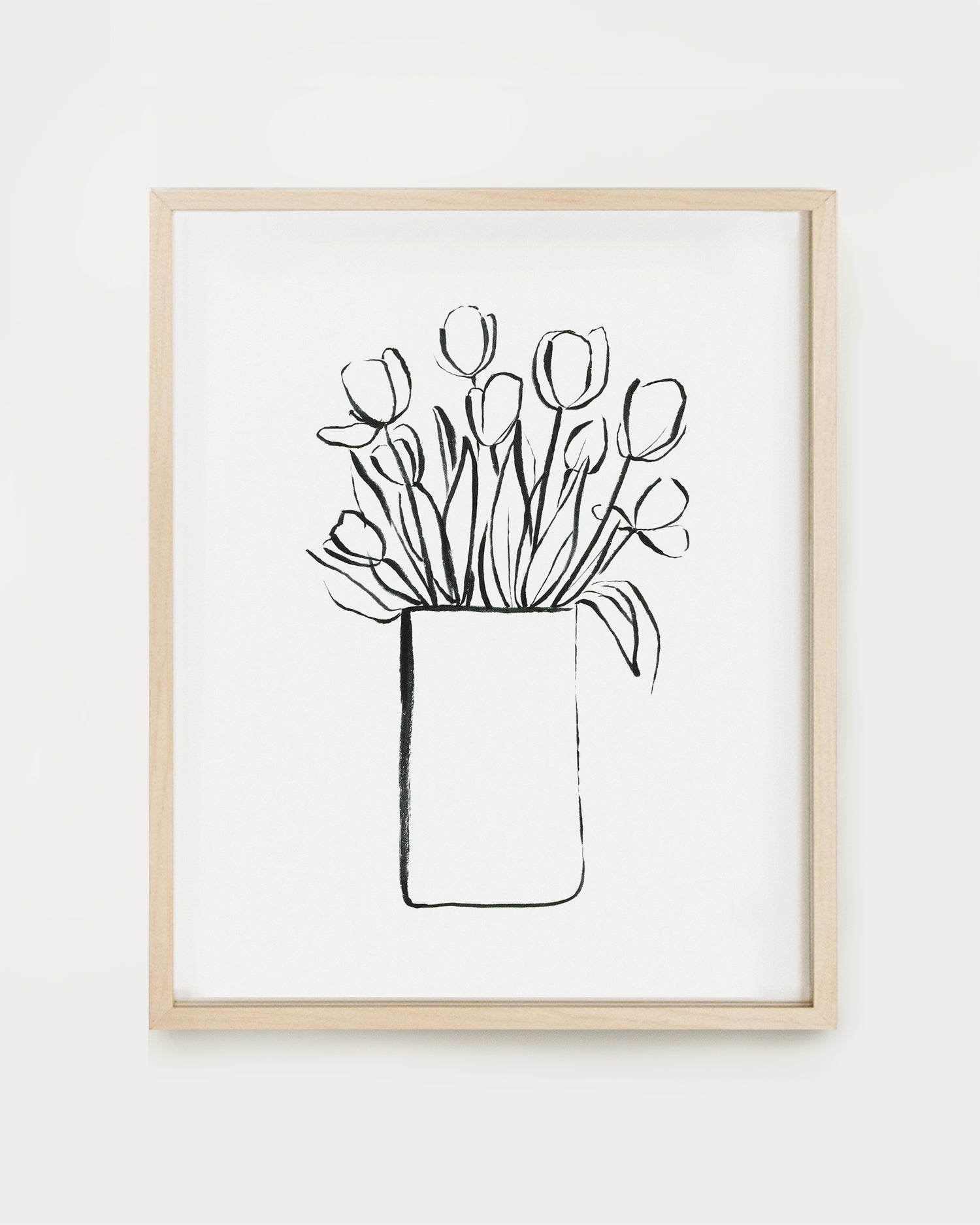 floral line drawings art print our heiday