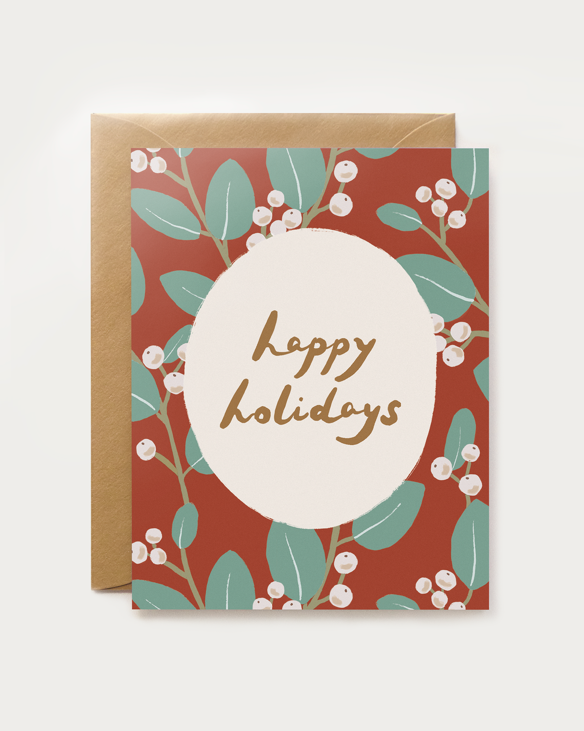 Winter Berries Happy Holidays Card