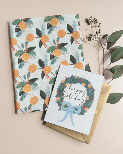 Happy Holidays Wreath Card