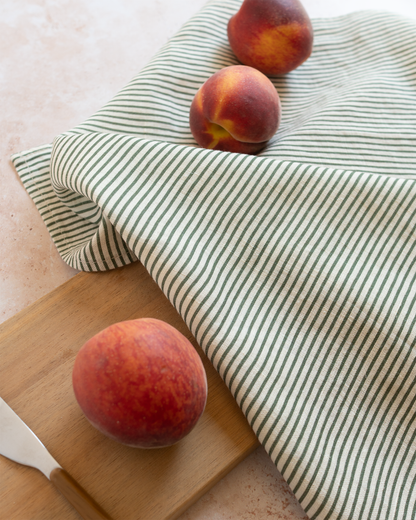 Classic Stripe Linen Tea Towel
