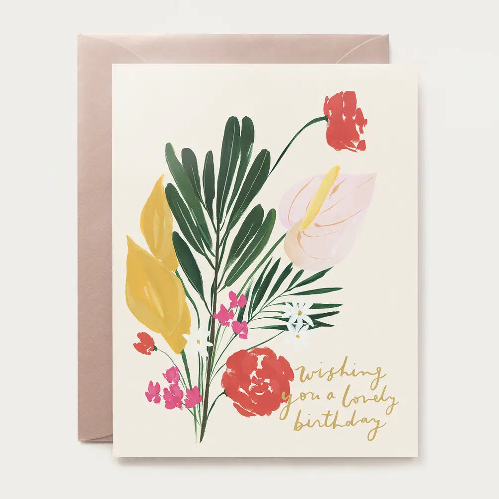 floral birthday card