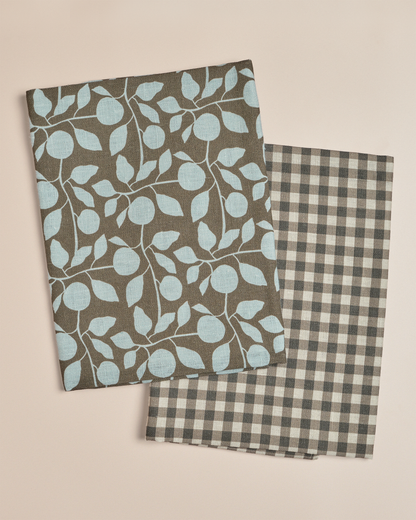 Orchard Sky Linen Tea Towel