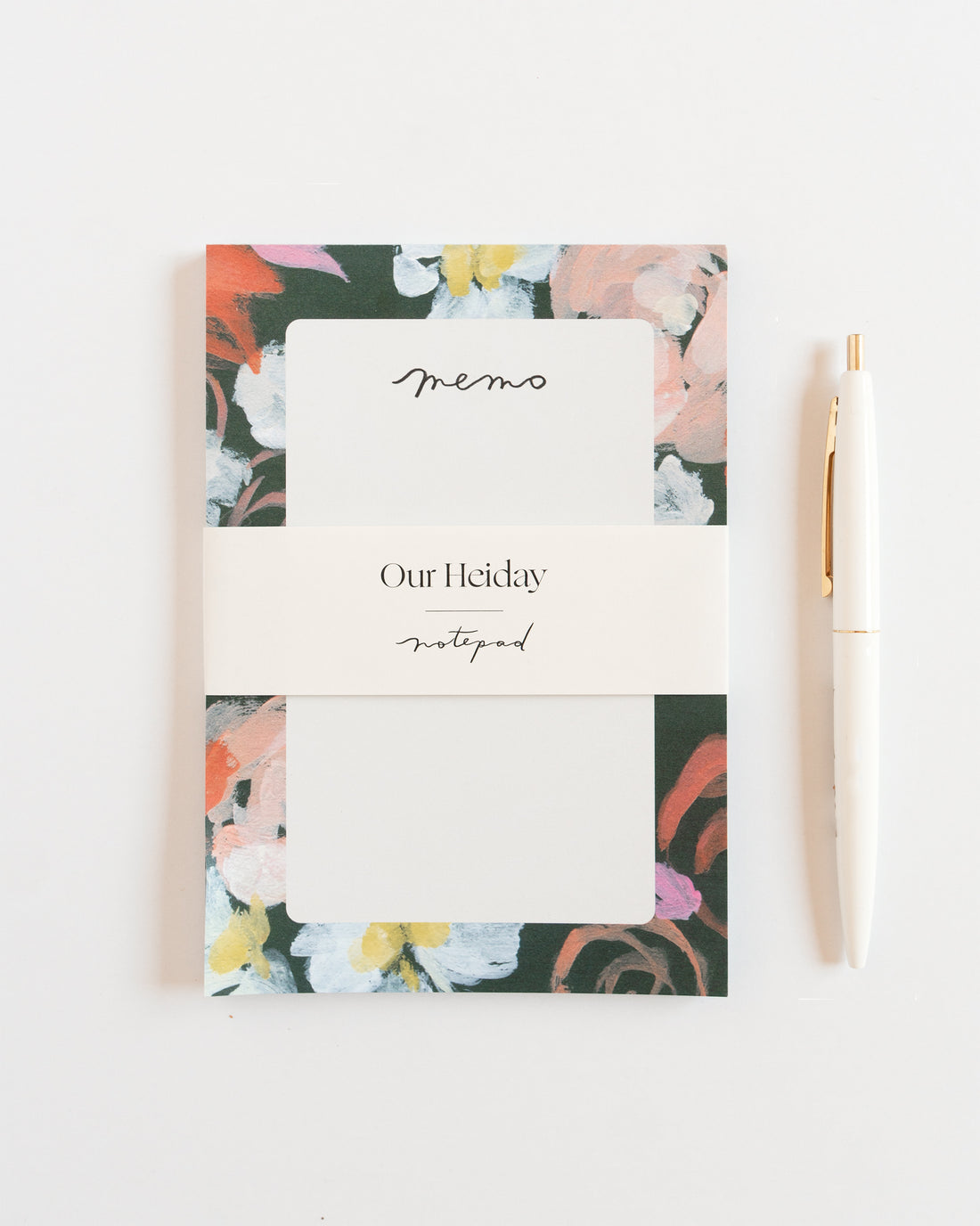 Coral Florals Memo Notepad