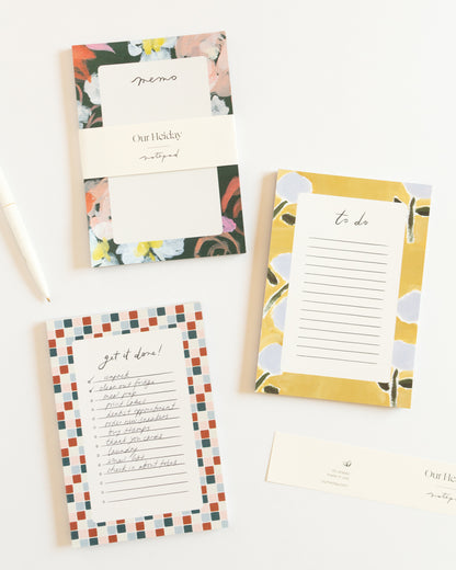 Coral Florals Memo Notepad