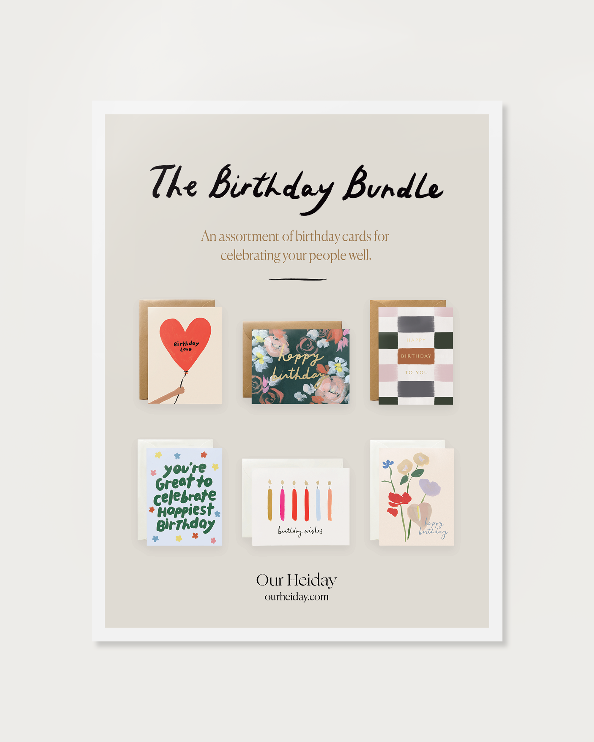 assorted box of birthday cards