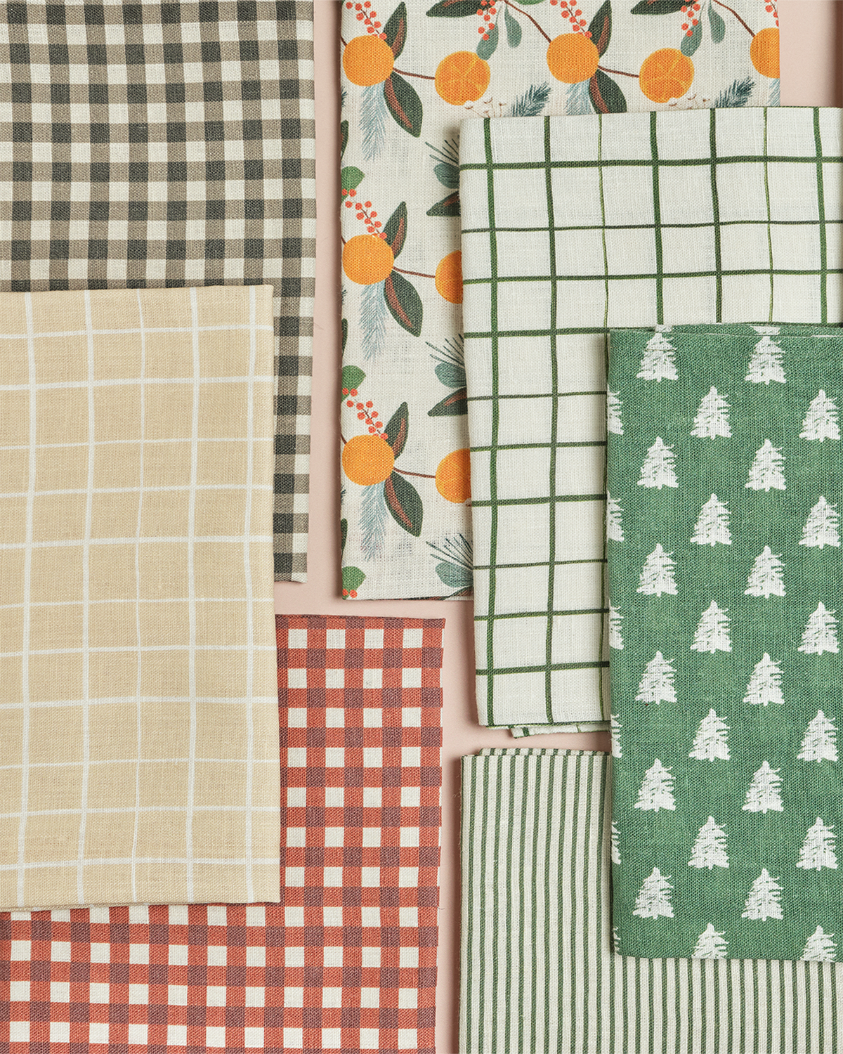 Gingham Garnet - Linen Tea Towel
