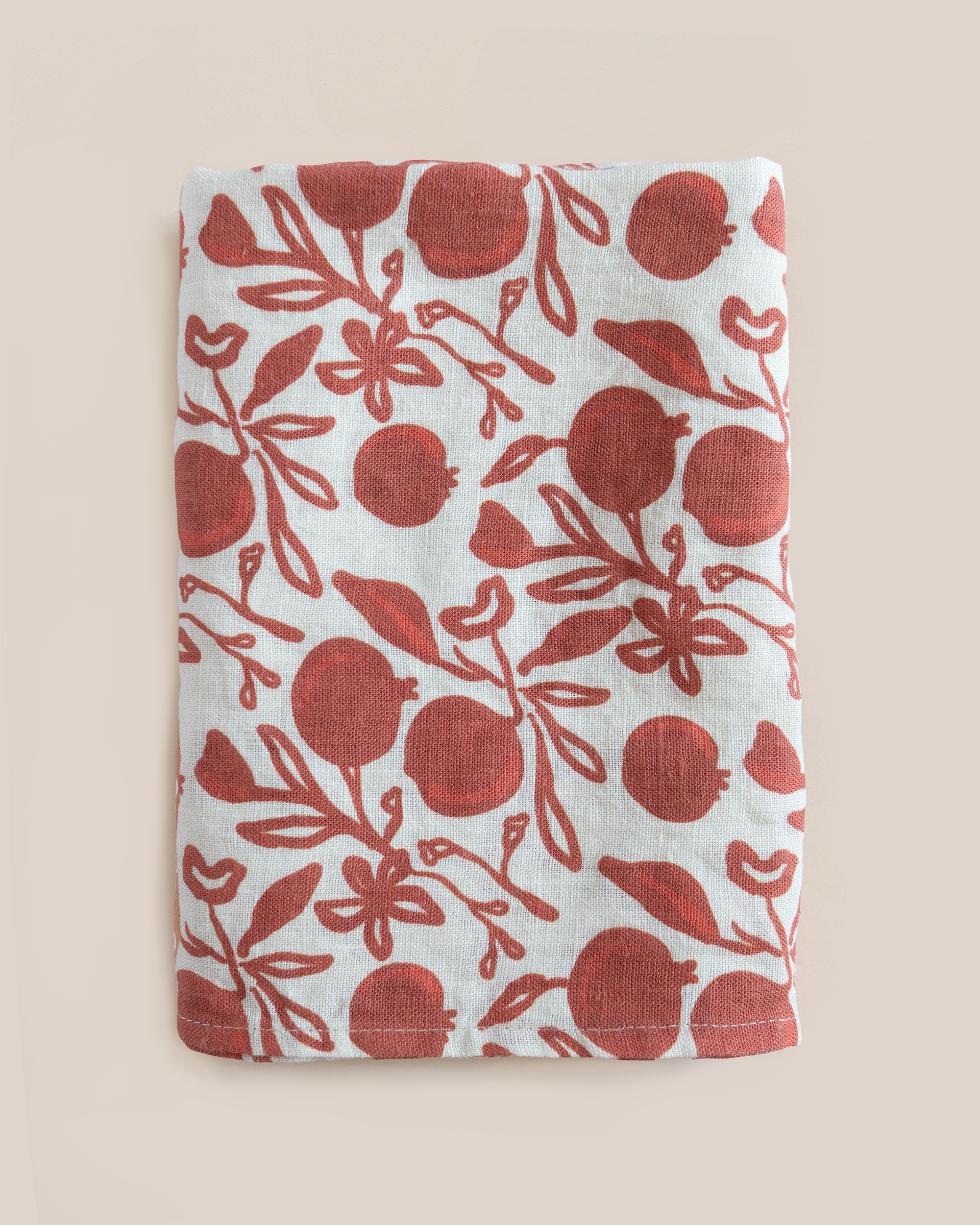 set of 4 linen dinner napkins pomegranate pattern our heiday