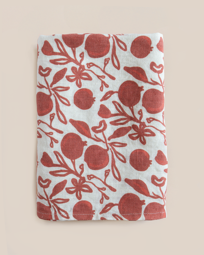 set of 4 linen dinner napkins pomegranate pattern our heiday